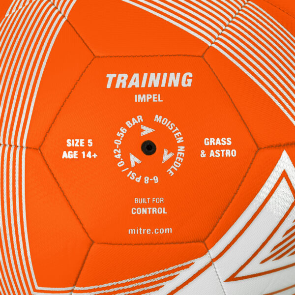 Impel Training Football - Orange/White - Image 5