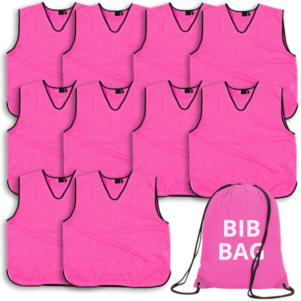 Pink Bib - 10 Pack Plus Free Bag