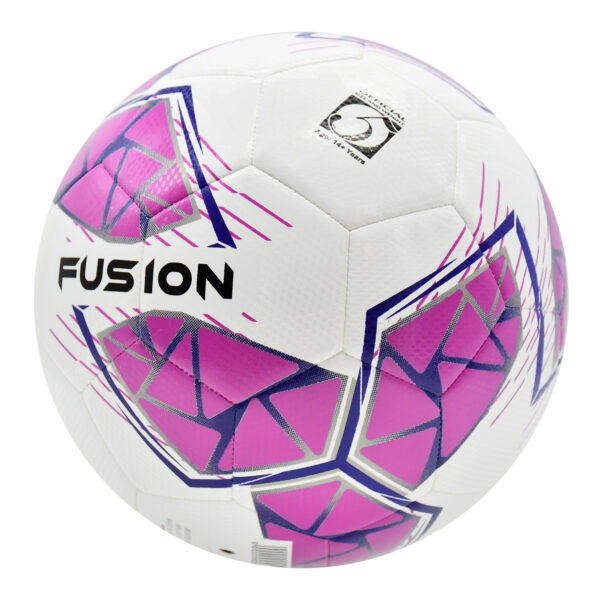 Fusion FIFA Football - White/Pink - Image 3