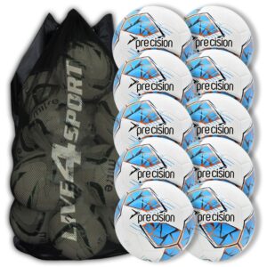 Fusion FIFA Football White/Cyan 10 Ball Deal Plus FREE Bag