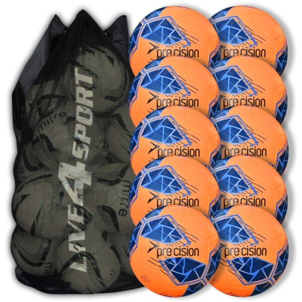 Fusion FIFA Football Orange/Blue 10 Ball Deal Plus FREE Bag