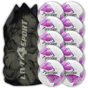 Fusion FIFA Football White/Pink 10 Ball Deal Plus FREE Bag