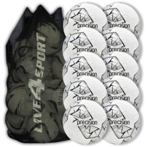 Fusion FIFA Football White/Silver 10 Ball Deal Plus FREE Bag