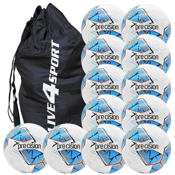 Fusion FIFA Football 12 Ball Deal - White/Cyan
