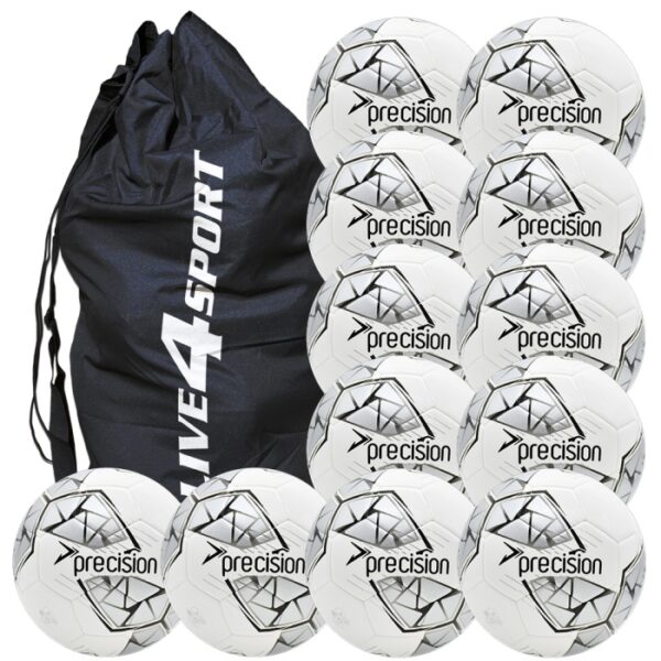 Fusion FIFA Football 12 Ball Deal - White/Silver