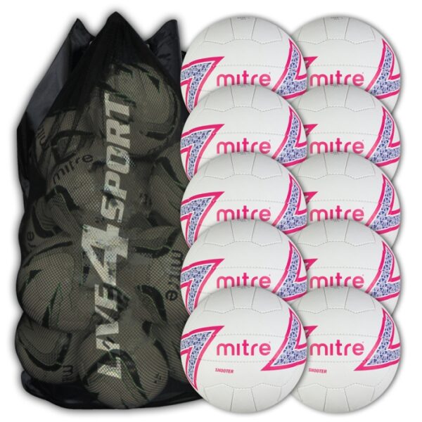 Shooter 10 Netball Deal - White/Pink