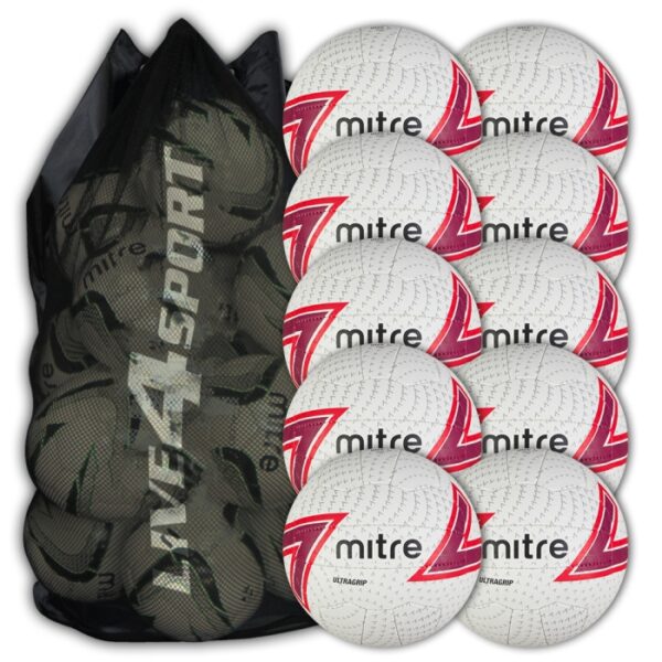 Ultragrip 10 Netball Deal - White/Pink